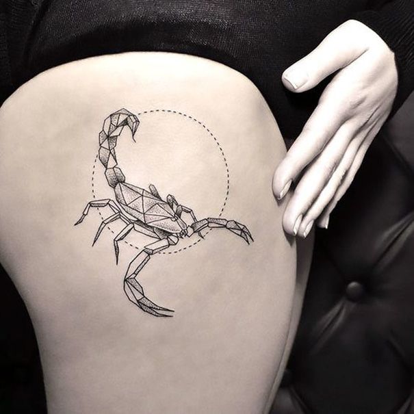 Scorpio Zodiac Horoscope Constellation Sign Symbol Tattoo (219)