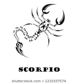 Scorpio Zodiac Horoscope Constellation Sign Symbol Tattoo (221)