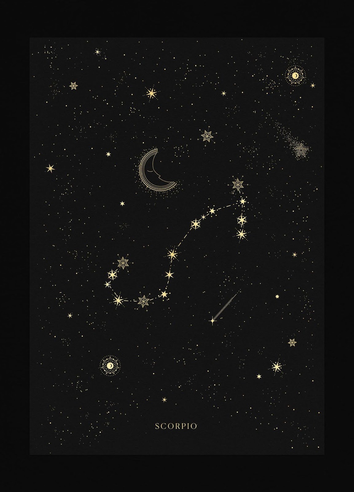 Scorpio Zodiac Horoscope Constellation Sign Symbol Tattoo (228)