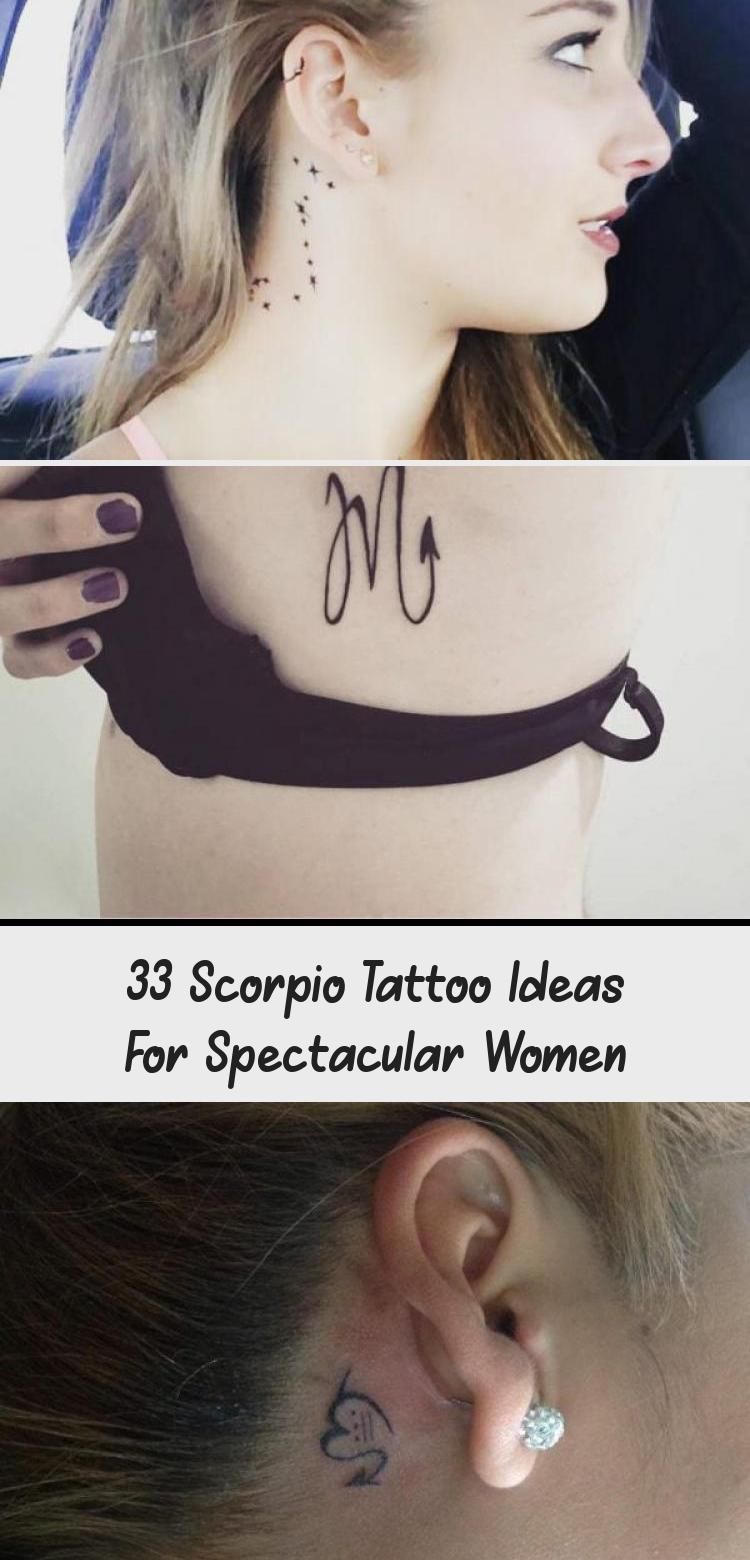 Scorpio Zodiac Horoscope Constellation Sign Symbol Tattoo (230)