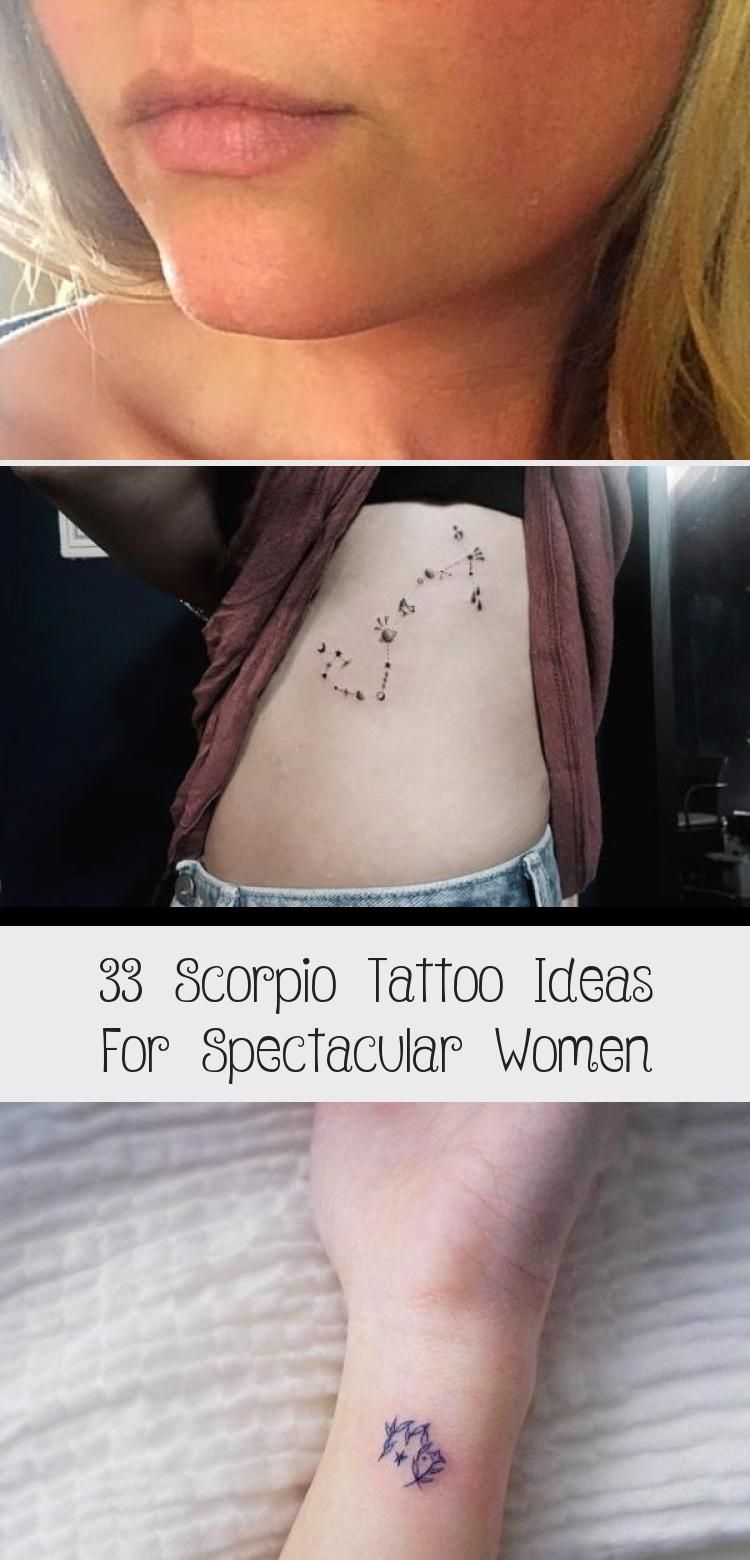 Scorpio Zodiac Horoscope Constellation Sign Symbol Tattoo (35)