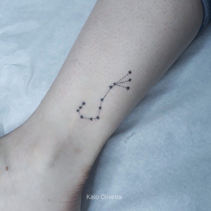 Scorpio Zodiac Horoscope Constellation Sign Symbol Tattoo (4)