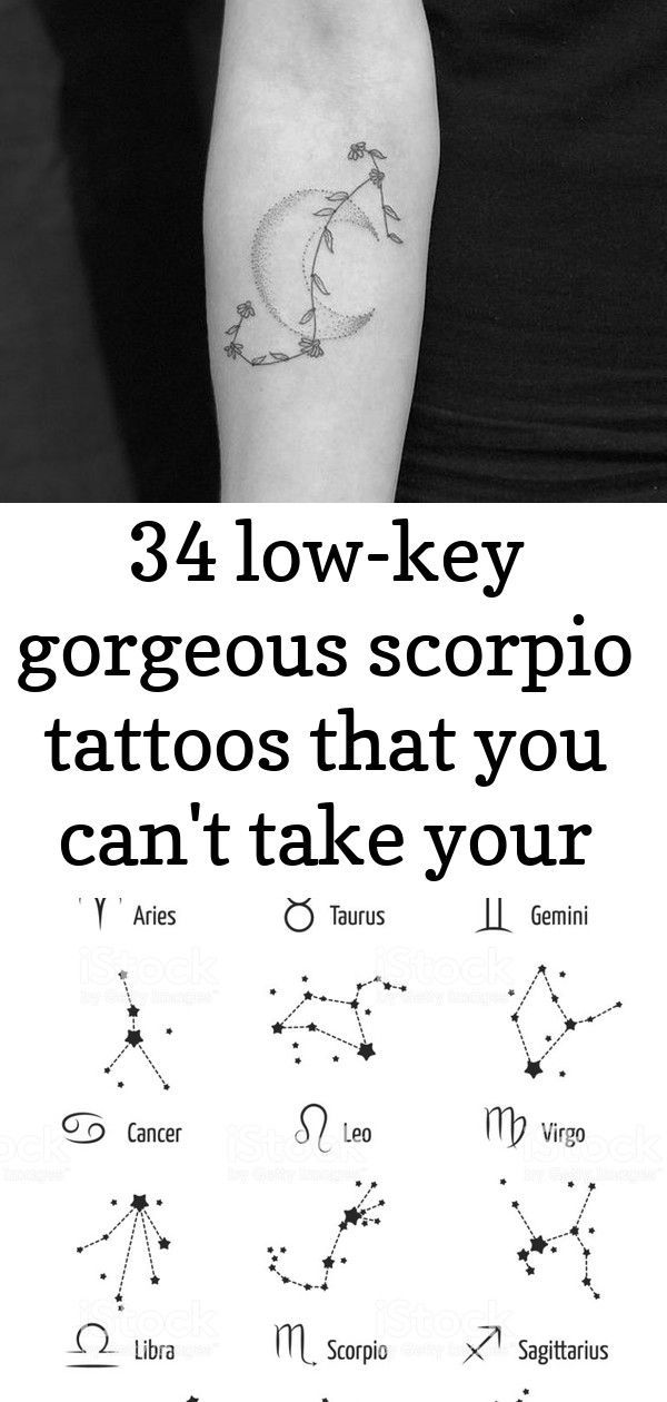 Scorpio Zodiac Horoscope Constellation Sign Symbol Tattoo (48)