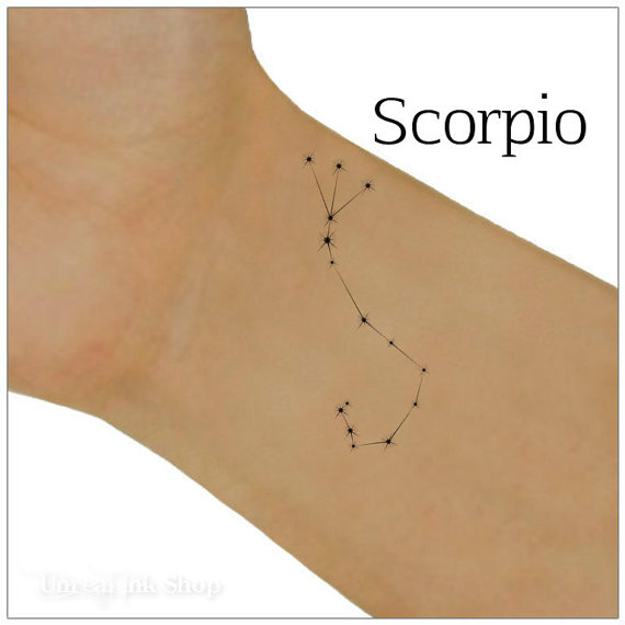 Scorpio Zodiac Horoscope Constellation Sign Symbol Tattoo (54)