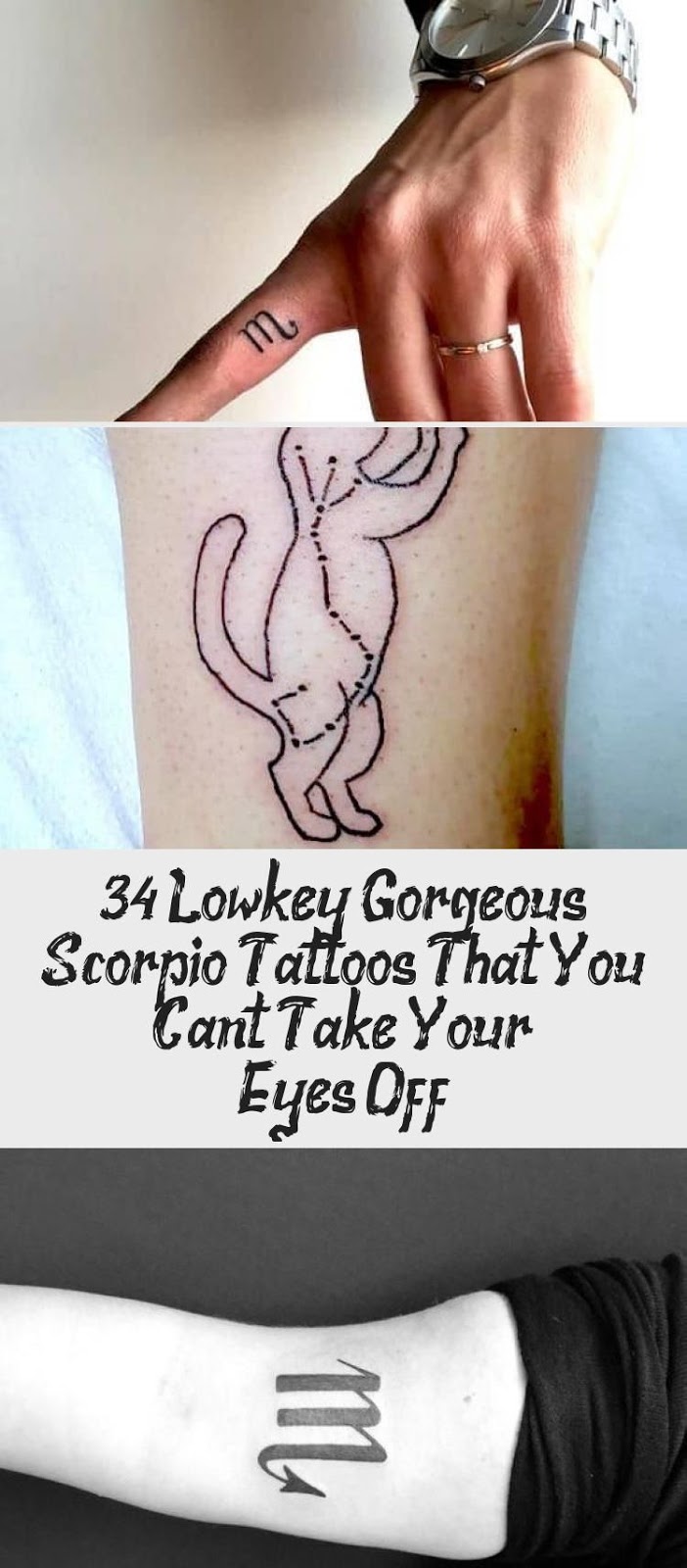 Scorpio Zodiac Horoscope Constellation Sign Symbol Tattoo (61)