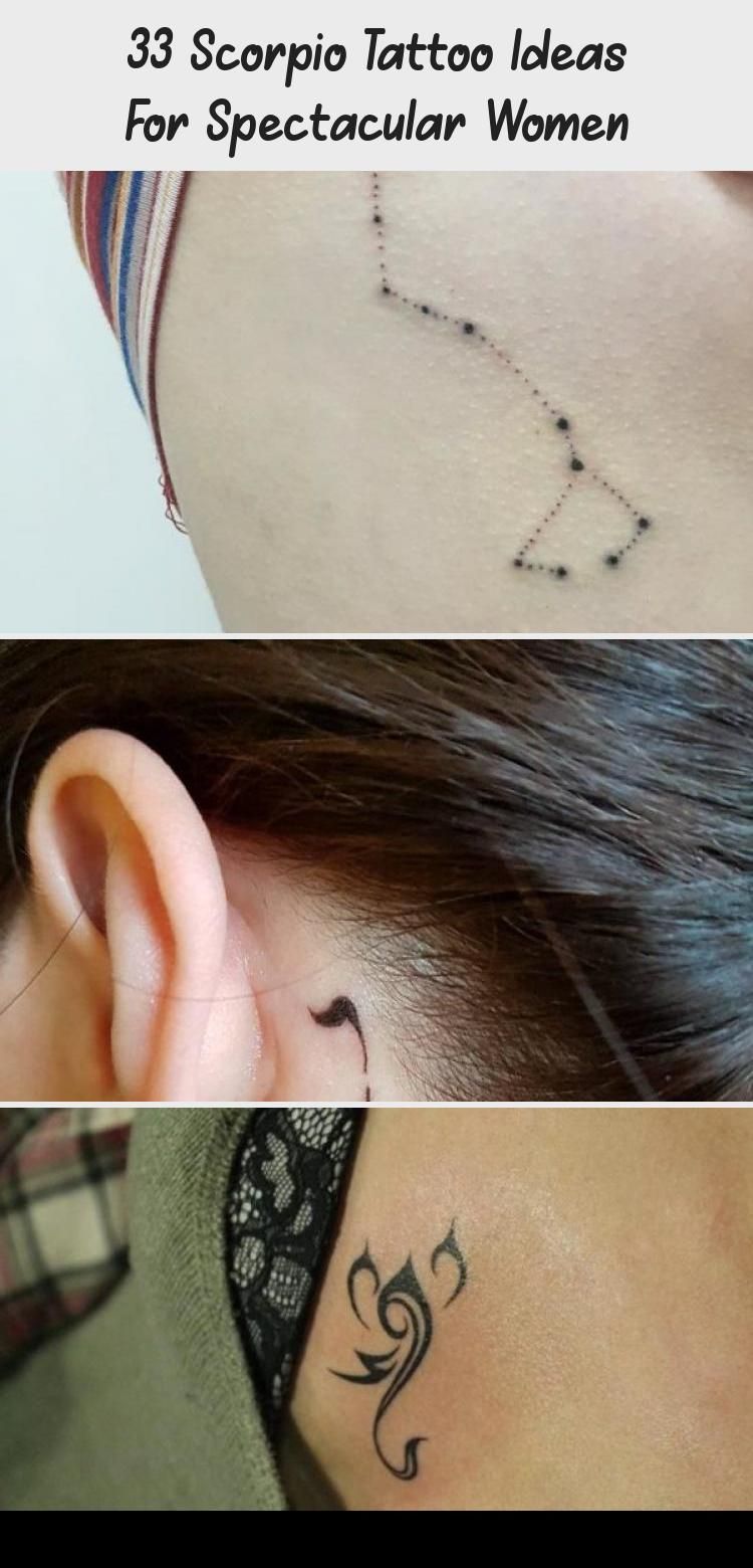 Scorpio Zodiac Horoscope Constellation Sign Symbol Tattoo (70)