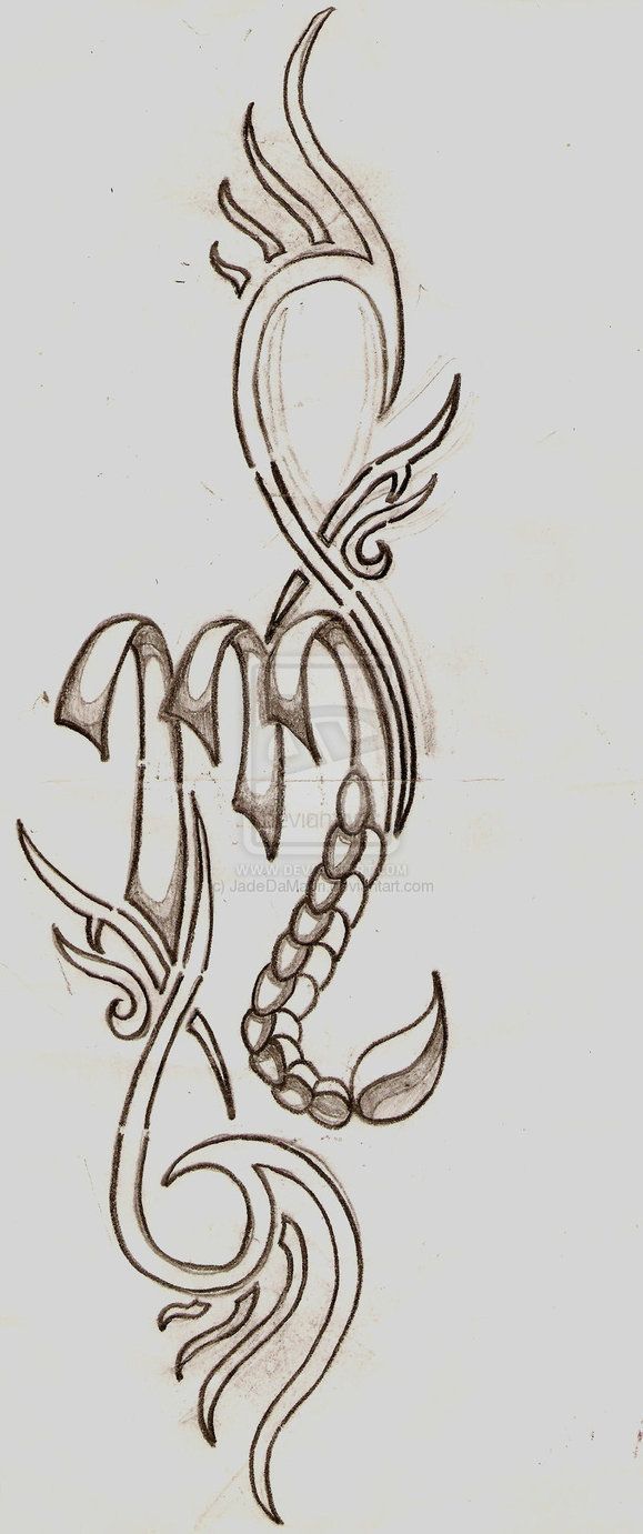 Scorpio Zodiac Horoscope Constellation Sign Symbol Tattoo (81)