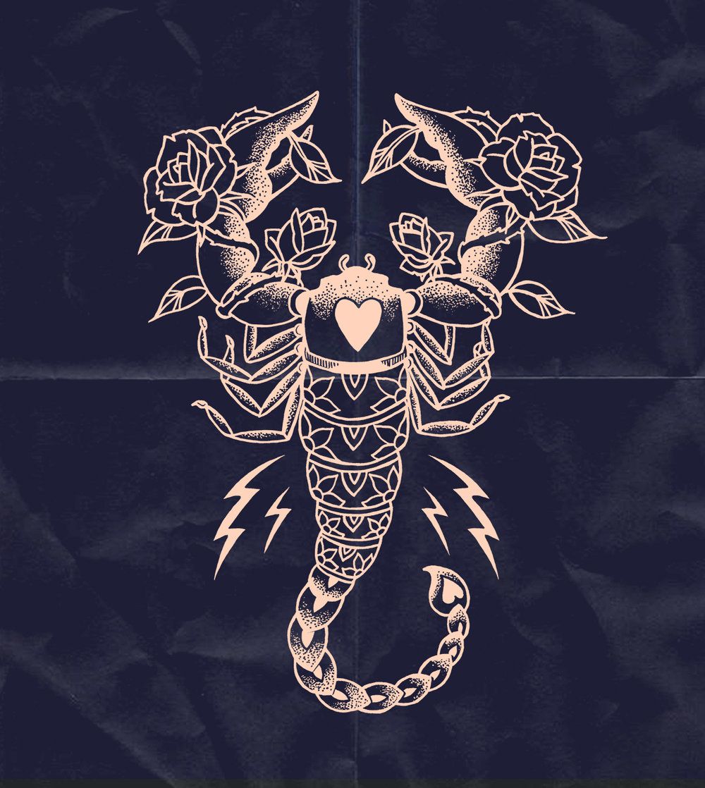 Scorpio Zodiac Horoscope Constellation Sign Symbol Tattoo (86)