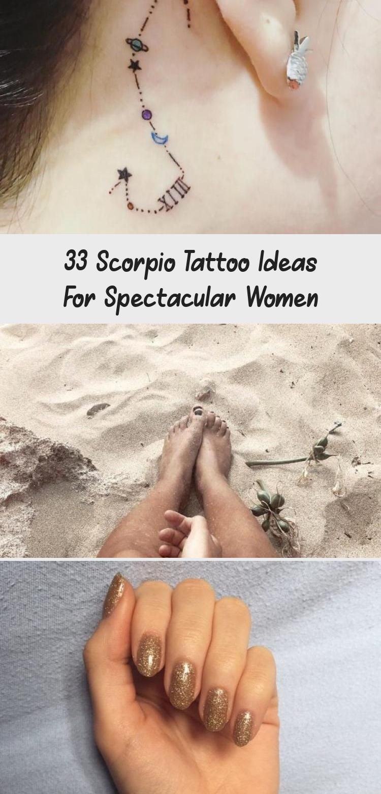 Scorpio Zodiac Horoscope Constellation Sign Symbol Tattoo (90)
