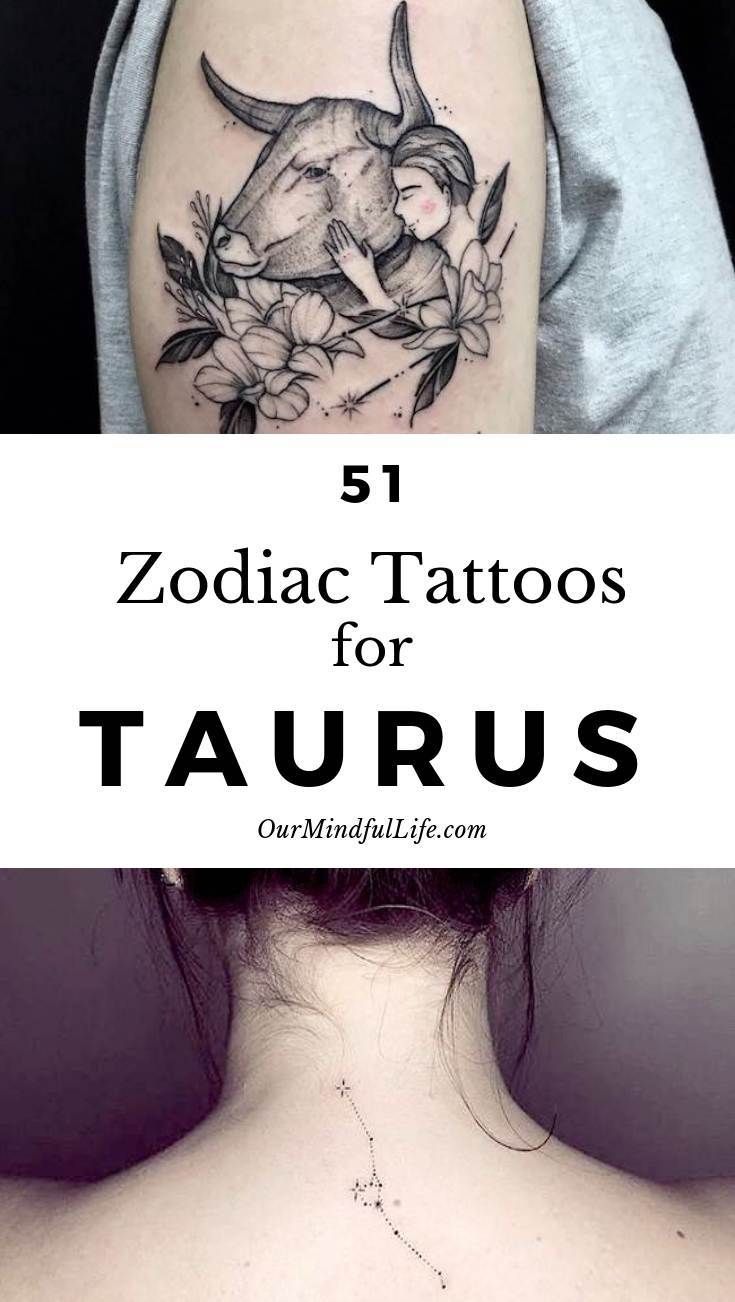 Taurus Zodiac Symbol Horoscope Tattoos (147)