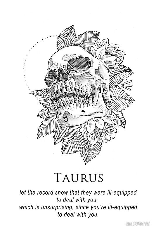 Taurus Zodiac Symbol Horoscope Tattoos (181)