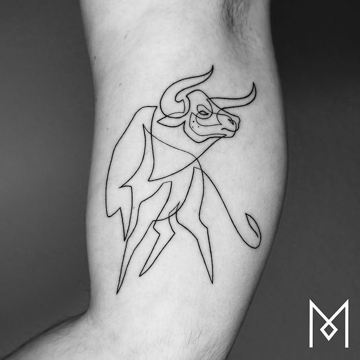 Taurus Zodiac Symbol Horoscope Tattoos (202)