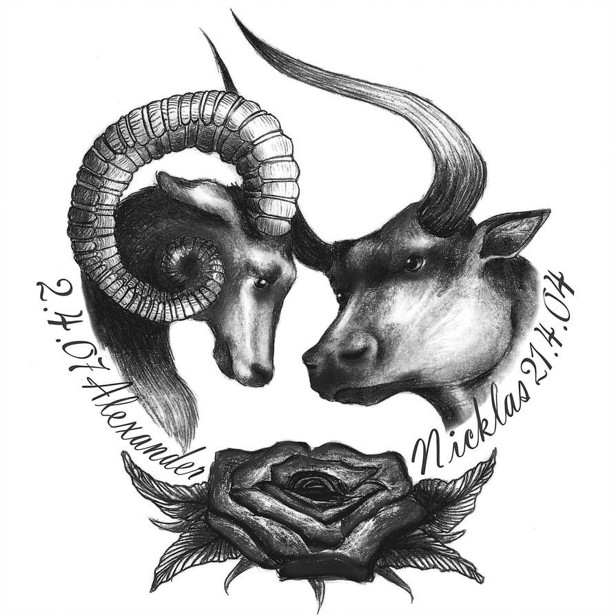 Taurus Zodiac Symbol Horoscope Tattoos (211)