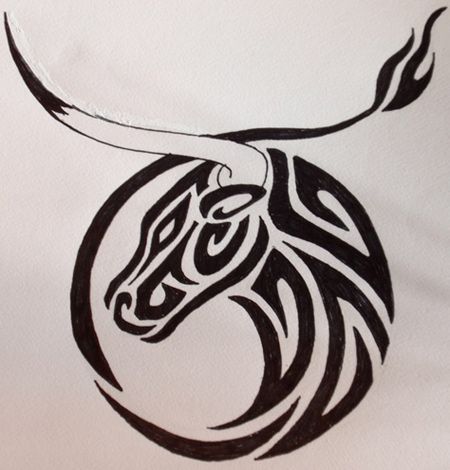 Taurus Zodiac Symbol Horoscope Tattoos (238)