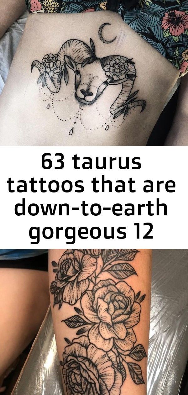 Taurus Zodiac Symbol Horoscope Tattoos (48)