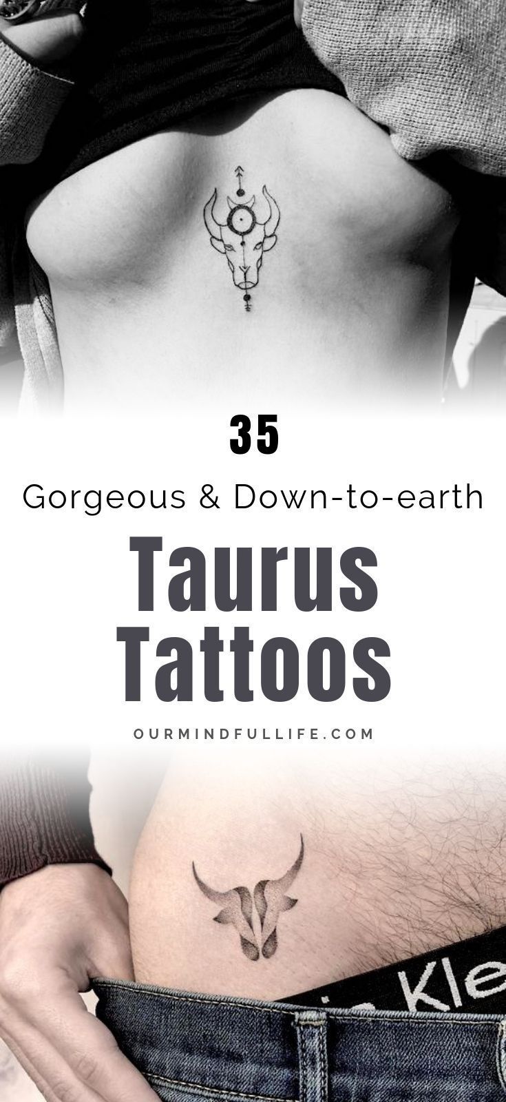 Taurus Zodiac Symbol Horoscope Tattoos (70)