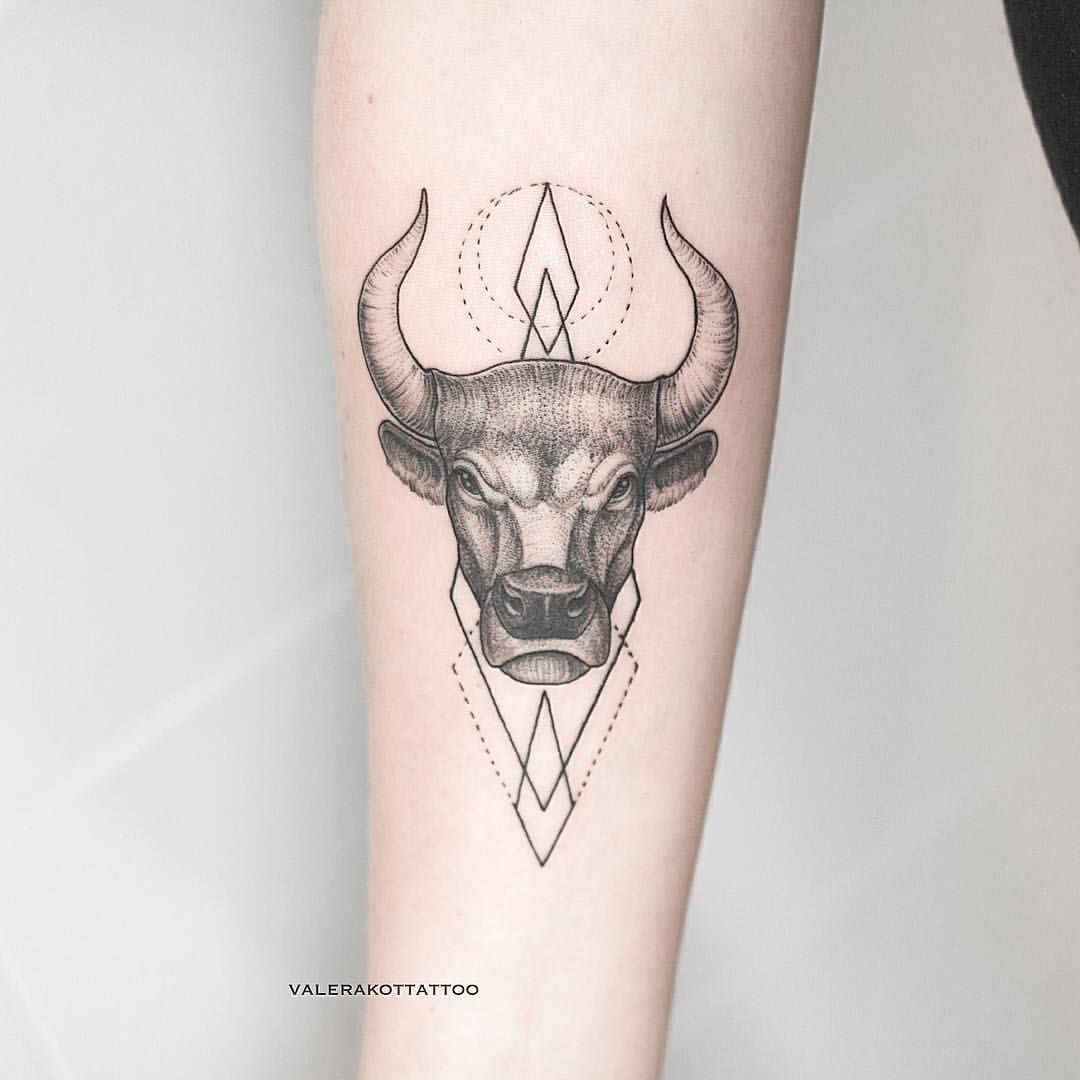 Taurus Zodiac Symbol Horoscope Tattoos (81)