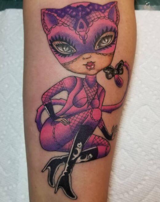 Cat Women Forearm Tattoos