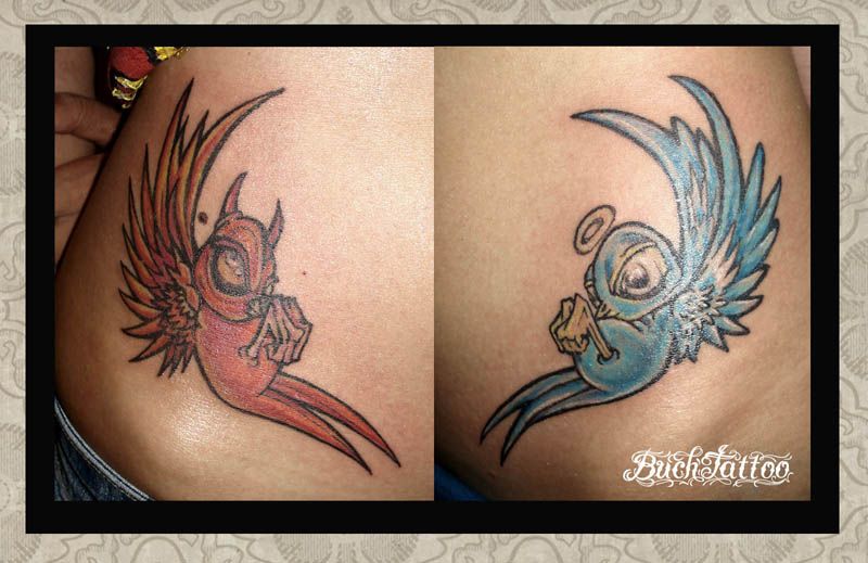 Half Angel Half Devil Tattoo Designs (107)