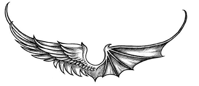 Half Angel Half Devil Tattoo Designs (123)