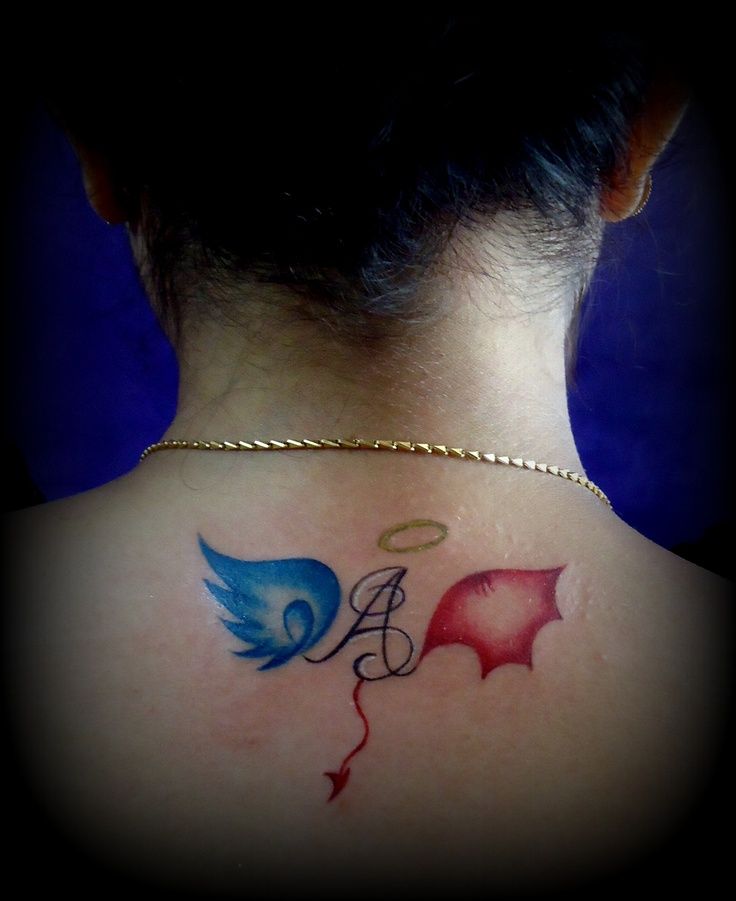 Half Angel Half Devil Tattoo Designs (130)