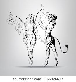 Half Angel Half Devil Tattoo Designs (134)