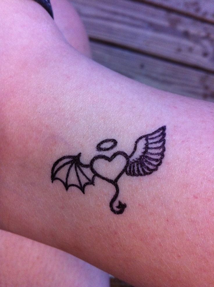 Half Angel Half Devil Tattoo Designs (144)