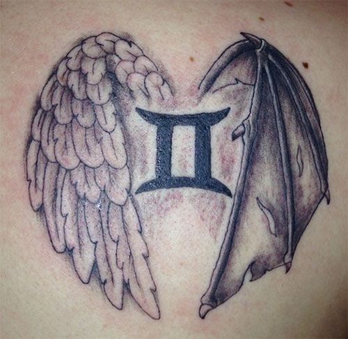 Half Angel Half Devil Tattoo Designs (180)