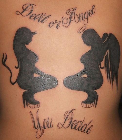 Half Angel Half Devil Tattoo Designs (199)