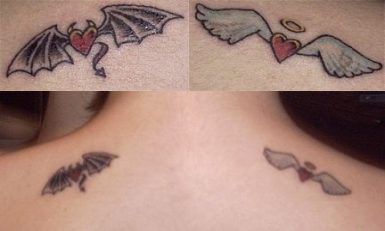 Half Angel Half Devil Tattoo Designs (211)