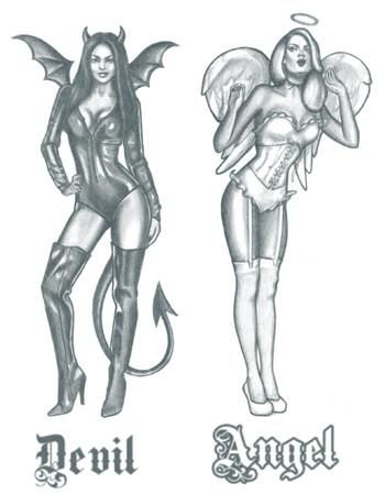 Half Angel Half Devil Tattoo Designs (212)