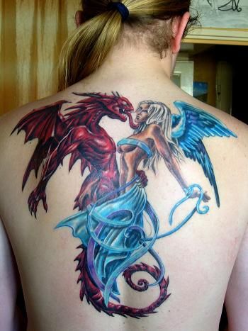 Half Angel Half Devil Tattoo Designs (22)