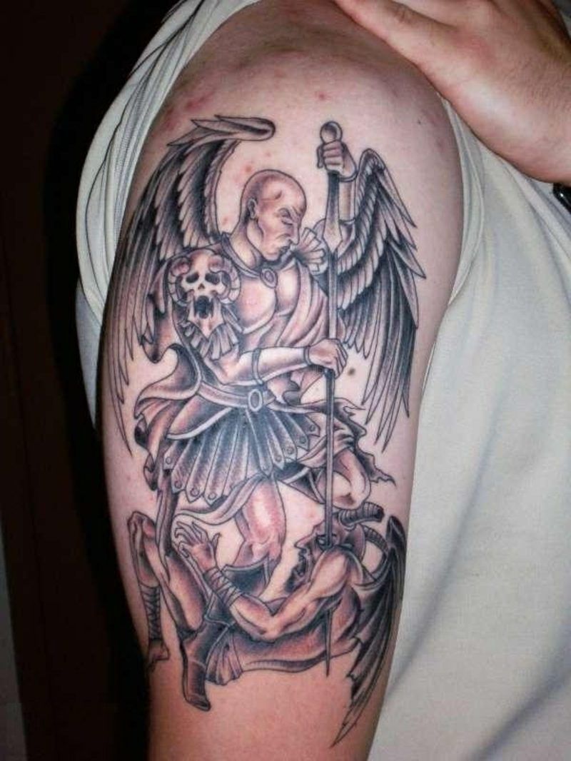 Half Angel Half Devil Tattoo Designs (227)