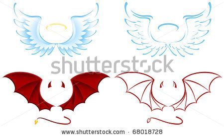 Half Angel Half Devil Tattoo Designs (236)