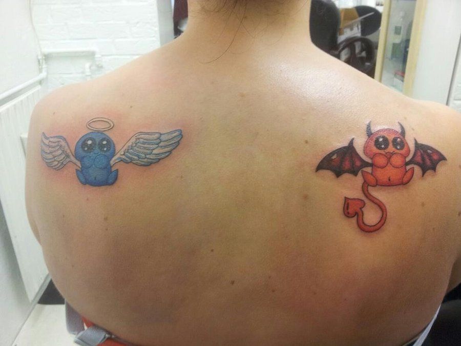 Half Angel Half Devil Tattoo Designs (239)