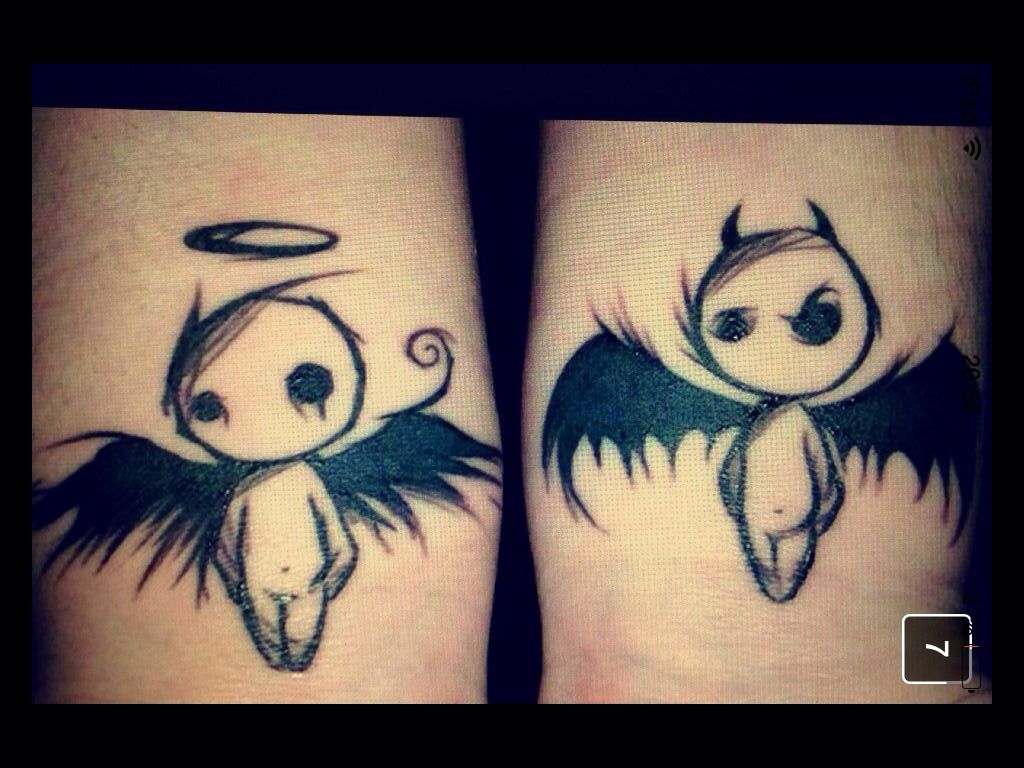 Half Angel Half Devil Tattoo Designs (38)