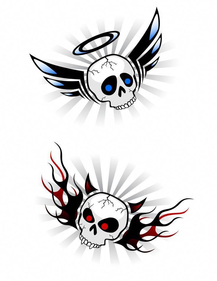 Half Angel Half Devil Tattoo Designs (43)