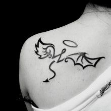 Half Angel Half Devil Tattoo Designs (78)