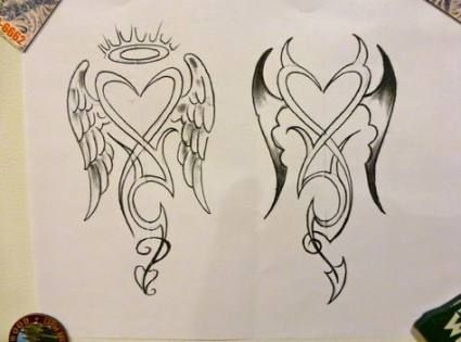 Half Angel Half Devil Tattoo Designs (8)