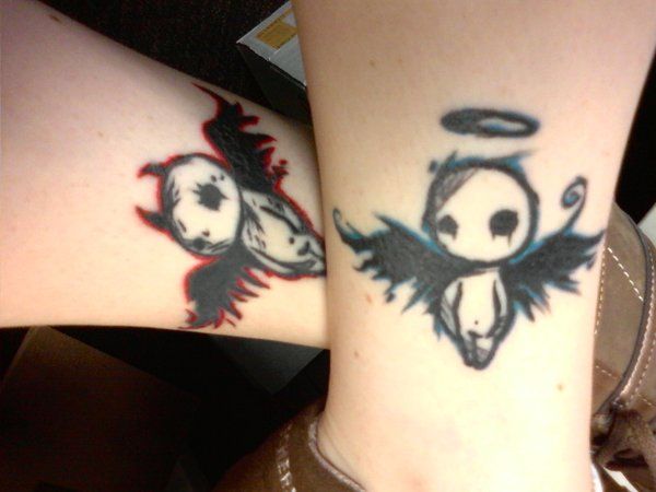 Half Angel Half Devil Tattoo Designs (83)