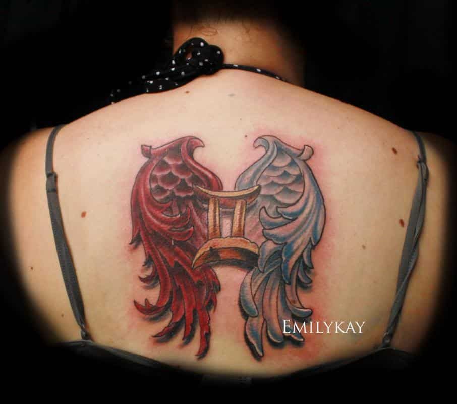 Half Angel Half Devil Tattoo Designs (90)