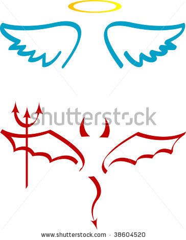 Half Angel Half Devil Tattoo Designs (97)