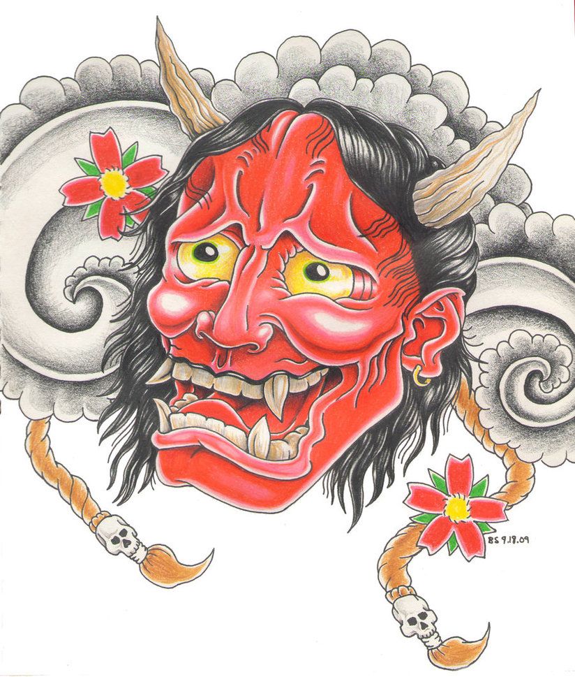 Japanese Hannya Masks Tattoos (60)