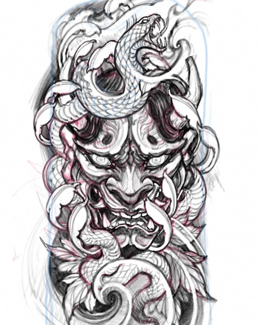 250+ Hannya Mask Tattoo Designs With Meaning (2023) Japanese Oni Demon