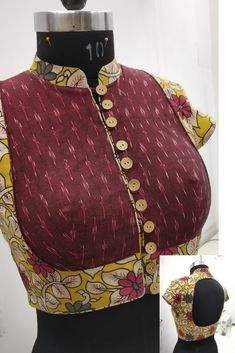 Kalamkari Saree Work Blouse Designs (118)