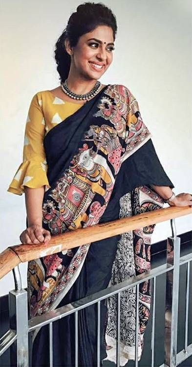 Kalamkari Saree Work Blouse Designs (85)