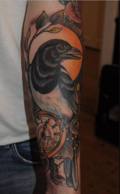 Raven Forearm Tattoo