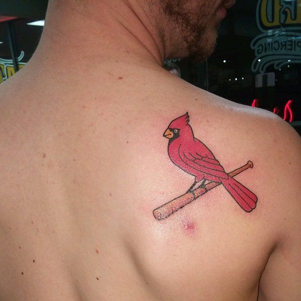 Baseball Tattoo Player Cross Bat (4)