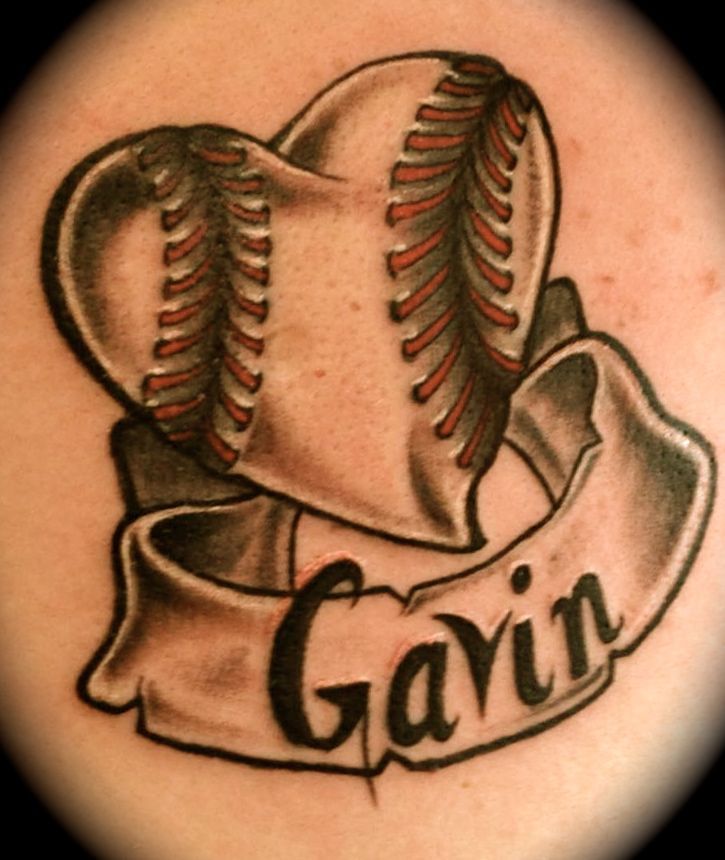 Baseball Tattoo Player Cross Bat (54)