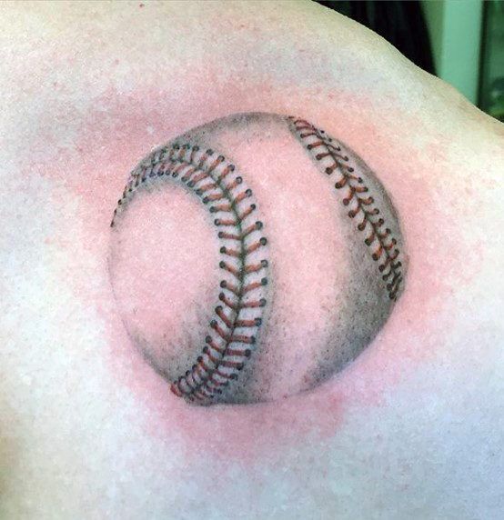 Baseball Tattoo Player Cross Bat (96)